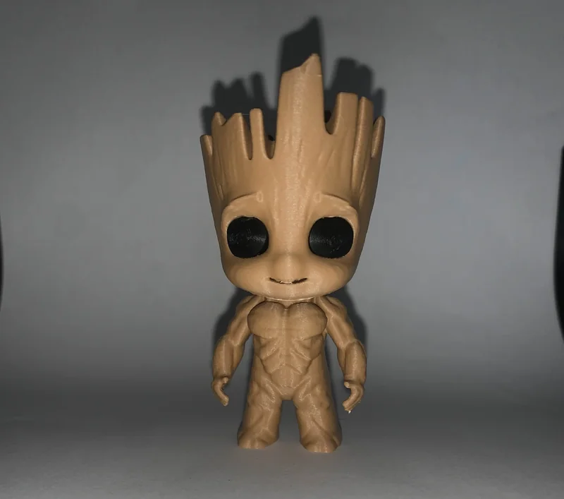 Figurine Groot imprimée en 3D avec du filament recyclé
